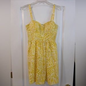 Lilly Pulitzer Christine Dress Sunglow Yellow Sea Cups Pigment